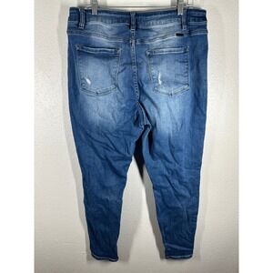 Kancan Women's Size 18 Blue‎ Wash Distressed Skinny Jeans Maurices Exclusive